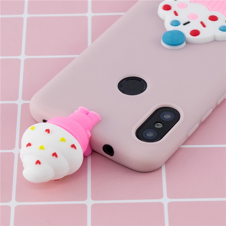 3D Pattern TPU Gel Protective Case for Xiaomi Redmi Note 6 Pro/Mi A2 Lite - Ice Cream-9