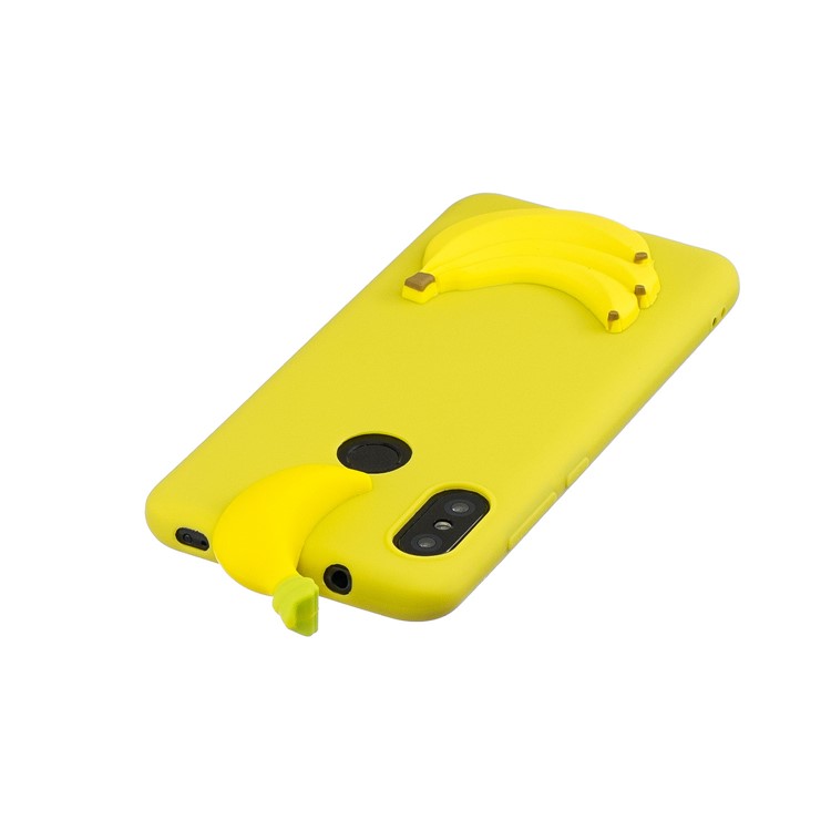 3D Pattern TPU Gel Protective Case for Xiaomi Redmi Note 6 Pro/Mi A2 Lite - Banana-5