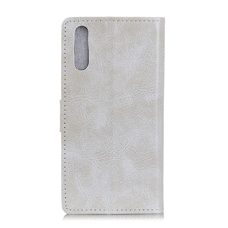 Crazy Horse Vintage Leather Wallet Case for Xiaomi Black Shark 2 - White-2