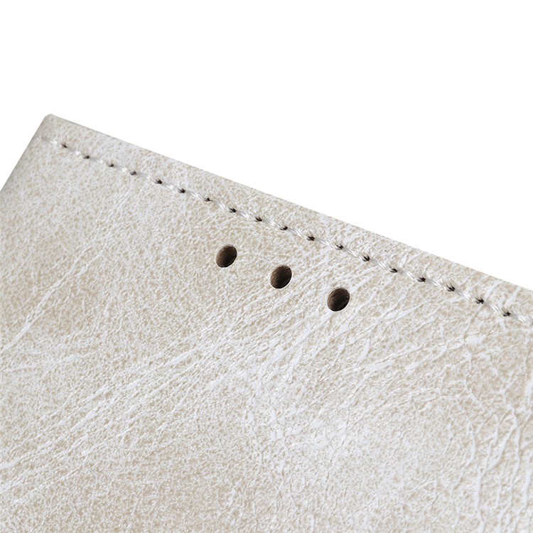 Crazy Horse Vintage Leather Wallet Case for Xiaomi Black Shark 2 - White-4