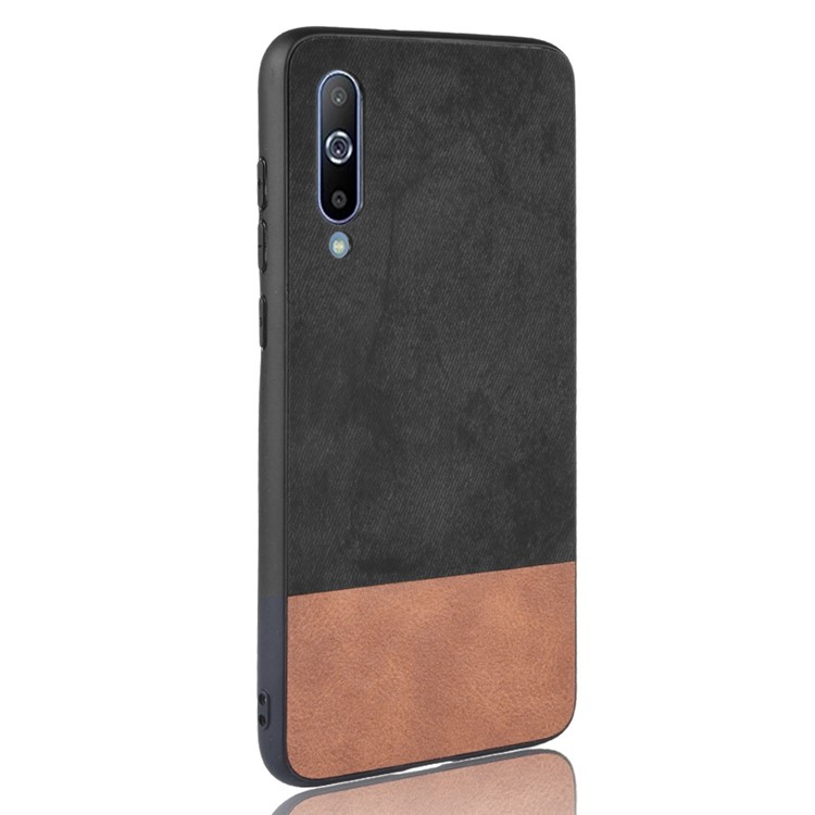 Bi-color Splicing PU Leather Coated PC TPU Hybrid Case Cover for Xiaomi Mi 9 SE - Black-3