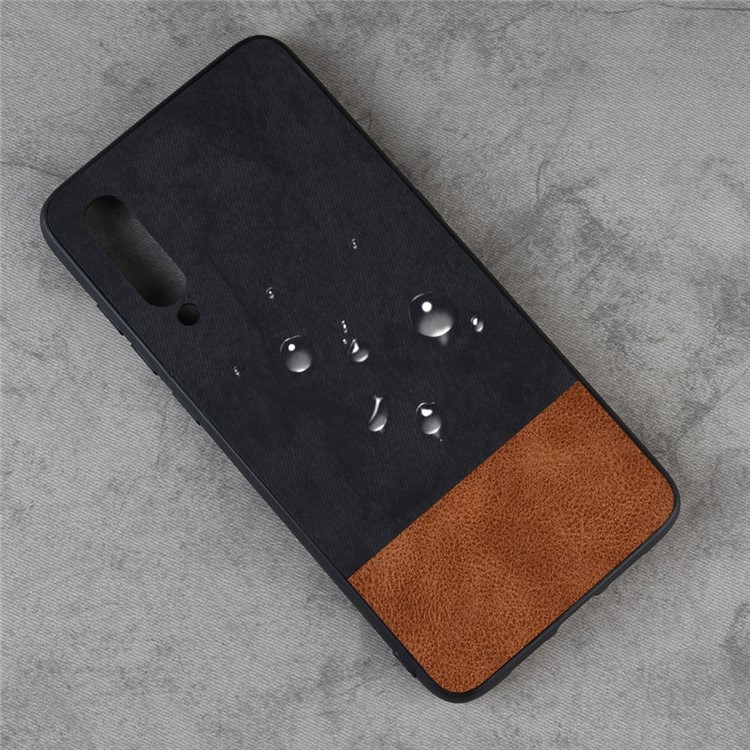 Bi-color Splicing PU Leather Coated PC TPU Hybrid Case Cover for Xiaomi Mi 9 SE - Black-5