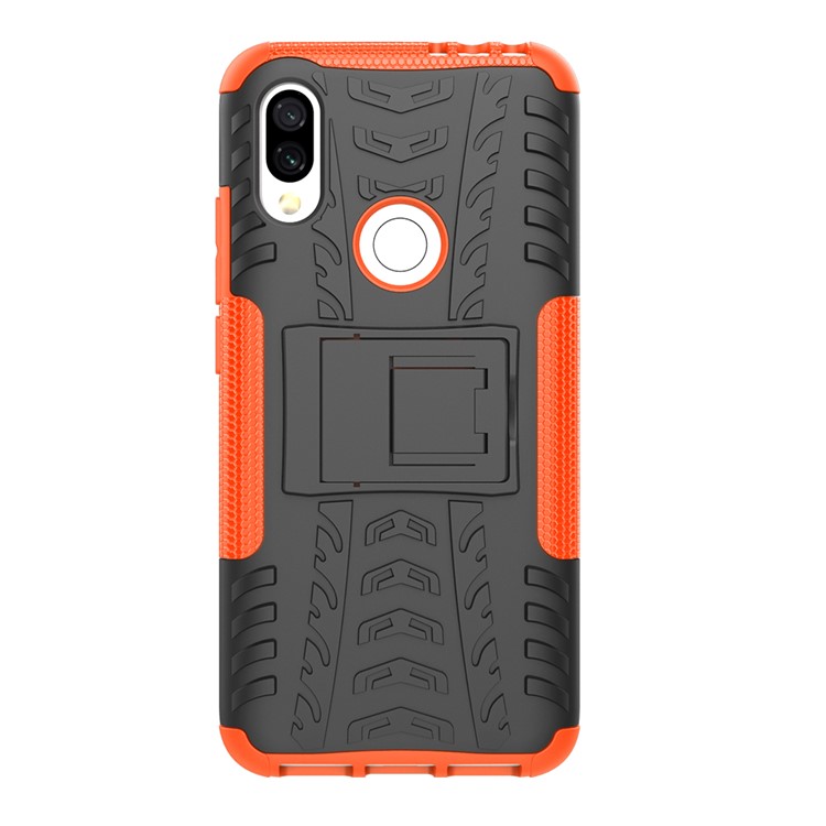 Cool Tyre Kickstand PC + TPU Hybrid Case for Xiaomi Redmi 7 / Redmi Y3 - Orange-2
