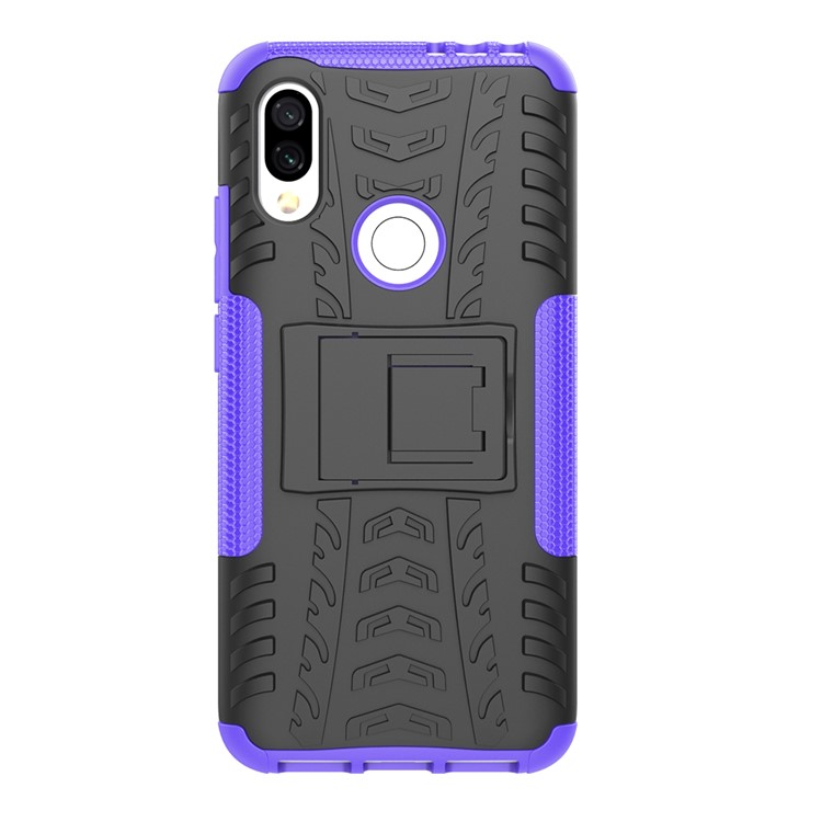Cool Tyre Kickstand PC + TPU Hybrid Case for Xiaomi Redmi 7 / Redmi Y3 - Purple-2