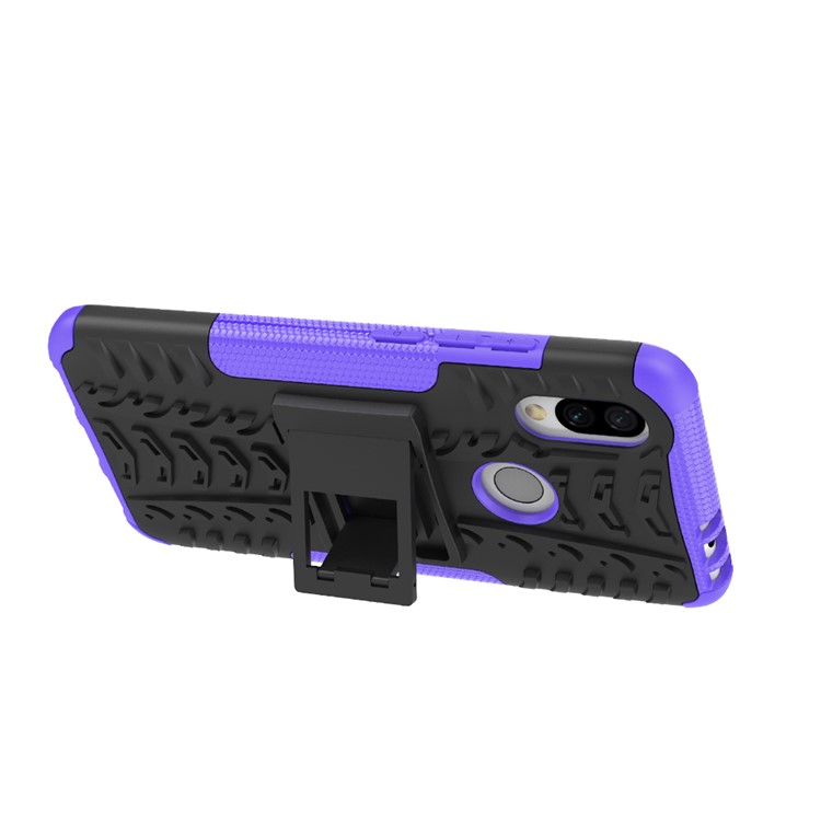 Cool Tyre Kickstand PC + TPU Hybrid Case for Xiaomi Redmi 7 / Redmi Y3 - Purple-4