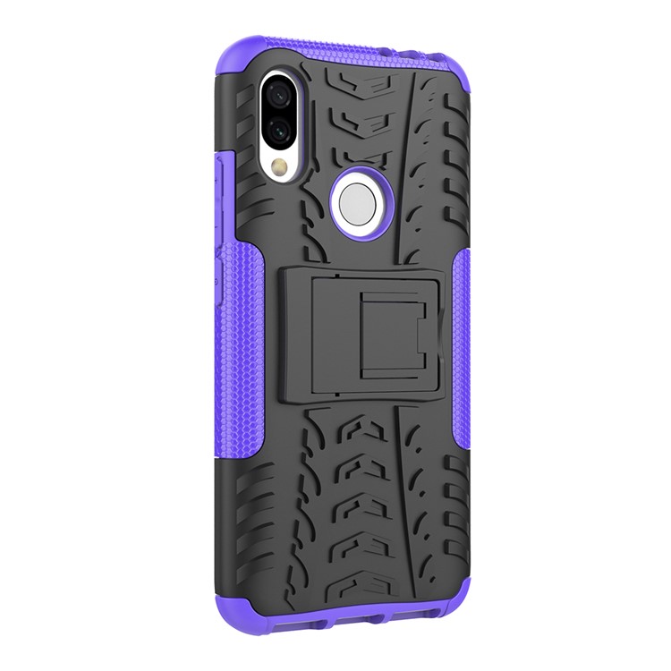 Cool Tyre Kickstand PC + TPU Hybrid Case for Xiaomi Redmi 7 / Redmi Y3 - Purple-7