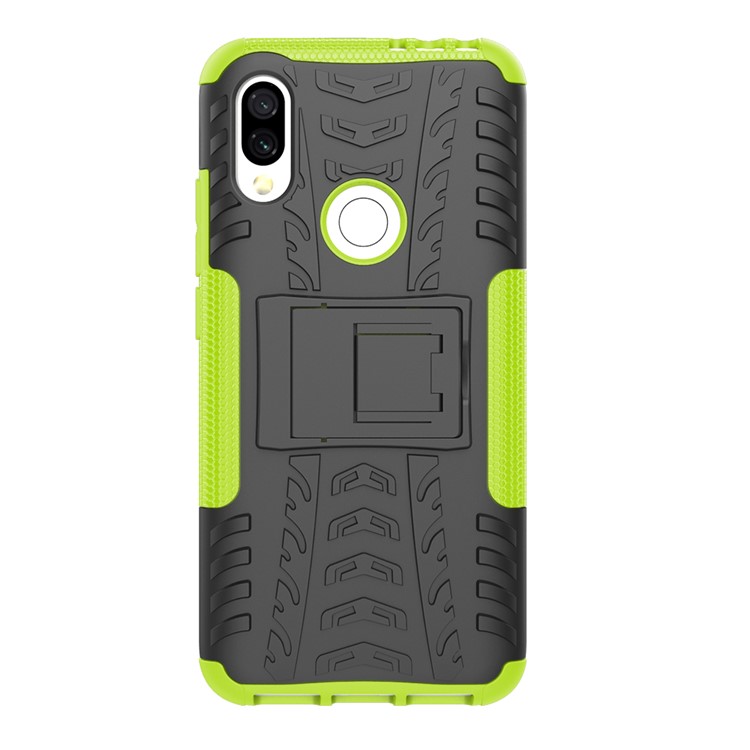 Cool Tyre Kickstand PC + TPU Hybrid Case for Xiaomi Redmi 7 / Redmi Y3 - Green-2