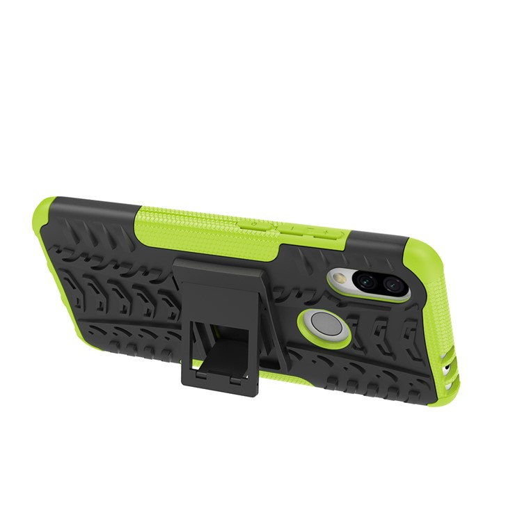 Cool Tyre Kickstand PC + TPU Hybrid Case for Xiaomi Redmi 7 / Redmi Y3 - Green-4