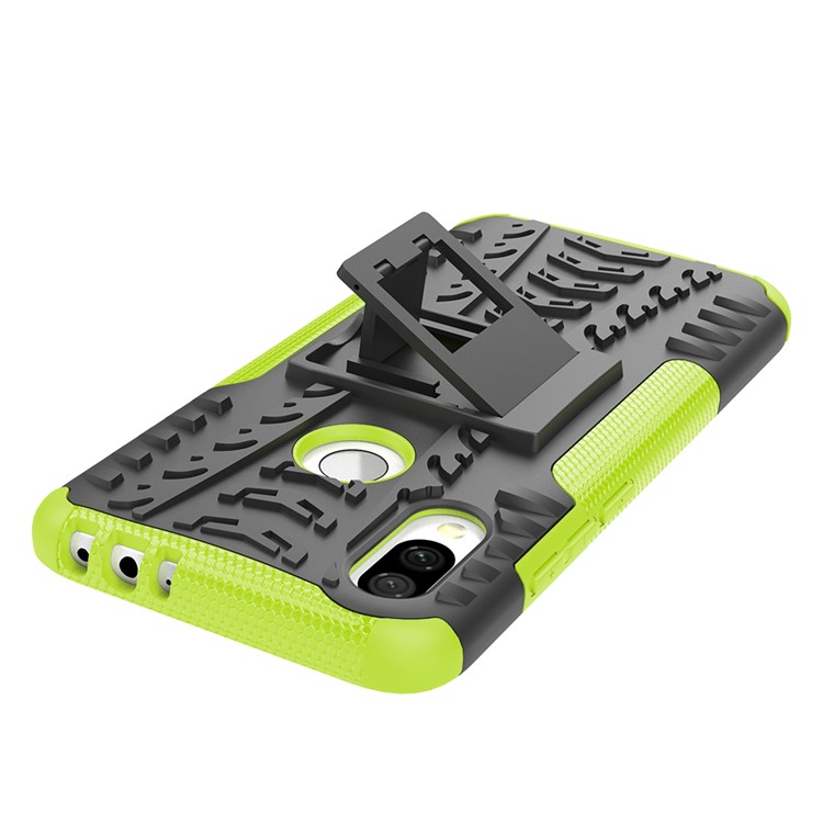 Cool Tyre Kickstand PC + TPU Hybrid Case for Xiaomi Redmi 7 / Redmi Y3 - Green-6