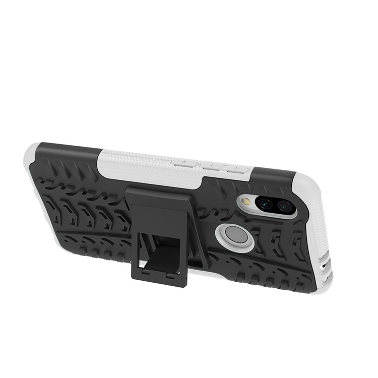 Cool Tyre Kickstand PC + TPU Hybrid Case for Xiaomi Redmi 7 / Redmi Y3 - White-4