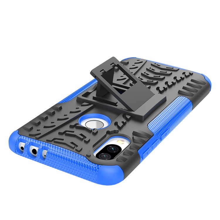 Cool Tyre Kickstand PC + TPU Hybrid Case for Xiaomi Redmi 7 / Redmi Y3 - Blue-6
