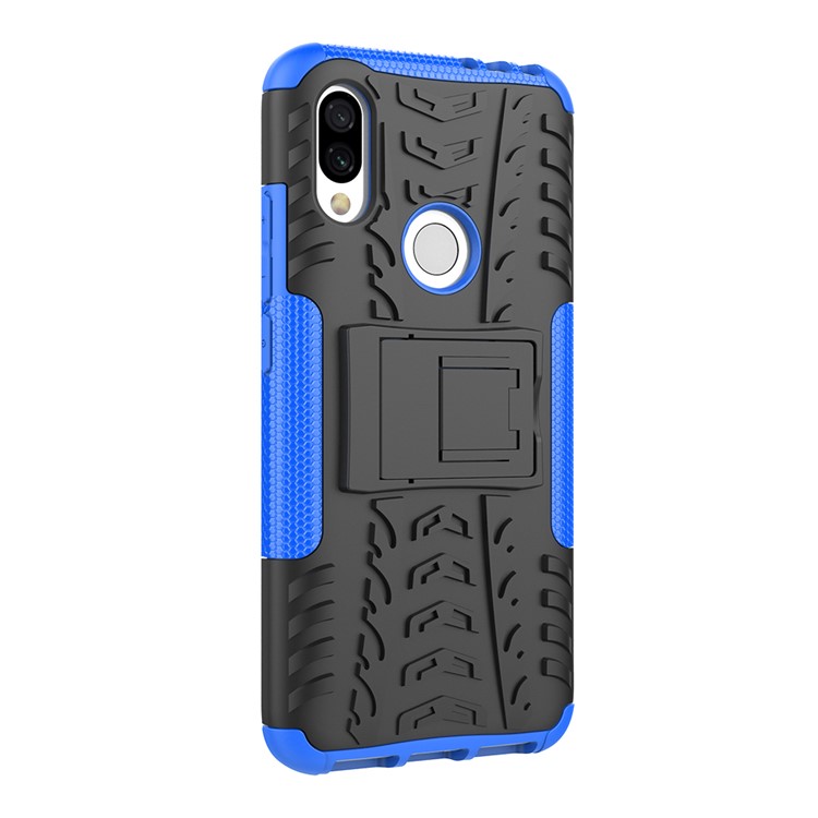 Cool Tyre Kickstand PC + TPU Hybrid Case for Xiaomi Redmi 7 / Redmi Y3 - Blue-7