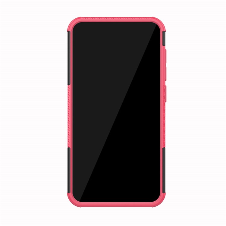 2-in-1 Tyre Pattern PC + TPU Hybrid Mobile Phone Case with Kickstand for Xiaomi Redmi Go - Rose-4