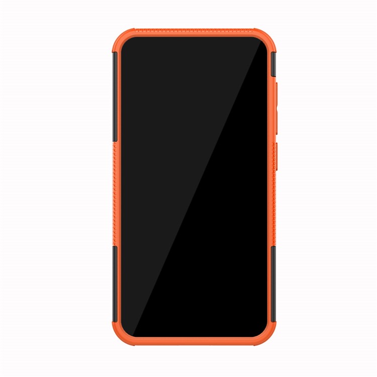 2-in-1 Tyre Pattern PC + TPU Hybrid Mobile Phone Case with Kickstand for Xiaomi Redmi Go - Orange-4