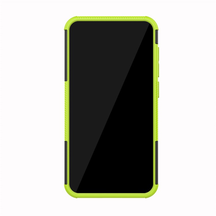 2-in-1 Tyre Pattern PC + TPU Hybrid Mobile Phone Case with Kickstand for Xiaomi Redmi Go - Green-4