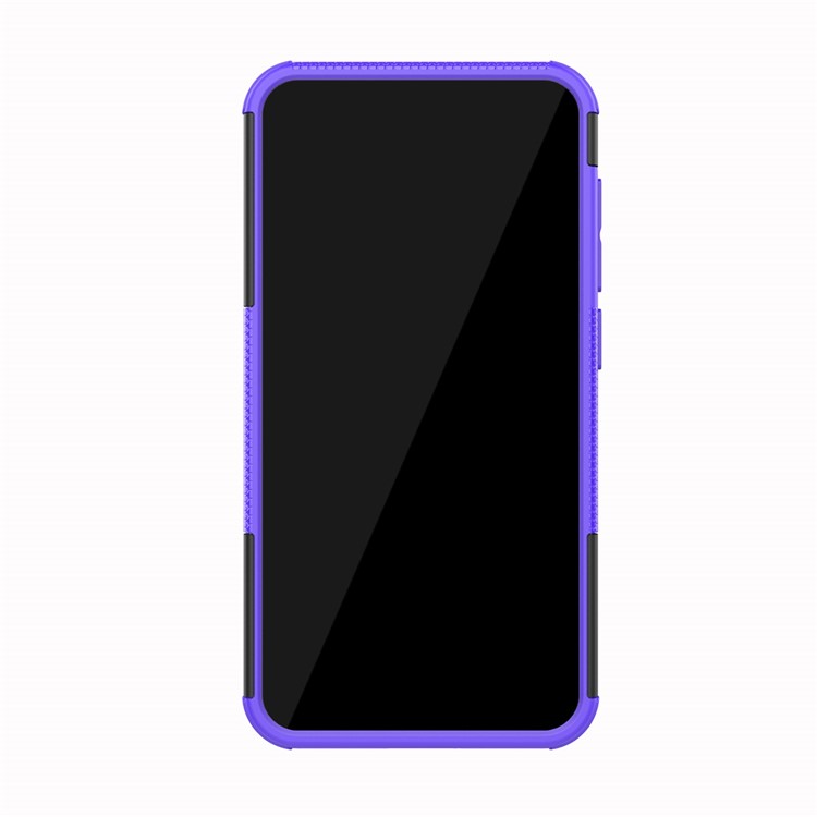 2-in-1 Tyre Pattern PC + TPU Hybrid Mobile Phone Case with Kickstand for Xiaomi Redmi Go - Purple-4