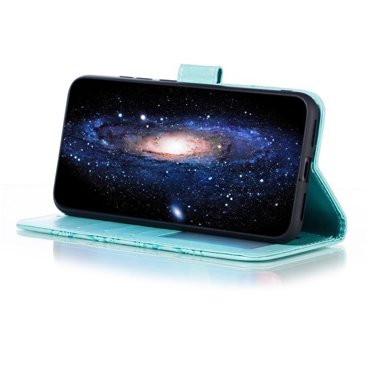 For Xiaomi Redmi Note 7S / Note 7/Note 7 Pro (India) Imprint Mandala Flower Leather Wallet Cover Phone Case - Green-8