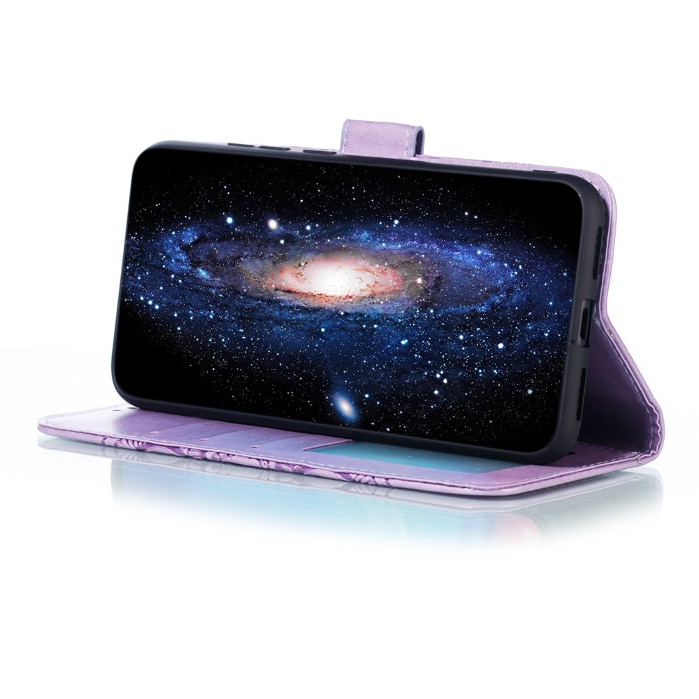For Xiaomi Redmi Note 7S / Note 7/Note 7 Pro (India) Imprint Mandala Flower Leather Wallet Cover Phone Case - Purple-8