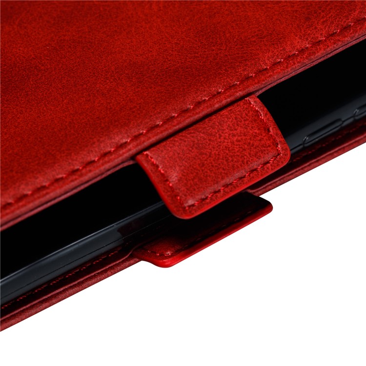 Leather Wallet Stand Case for Xiaomi Redmi Note 7 / Note 7 Pro (India) - Red-12