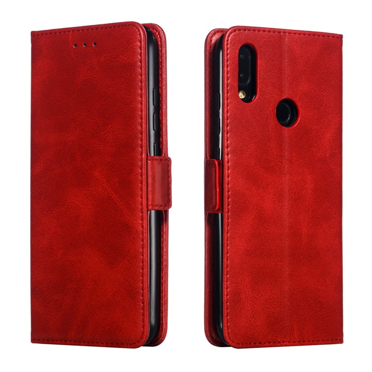 Leather Wallet Stand Case for Xiaomi Redmi Note 7 / Note 7 Pro (India) - Red-6