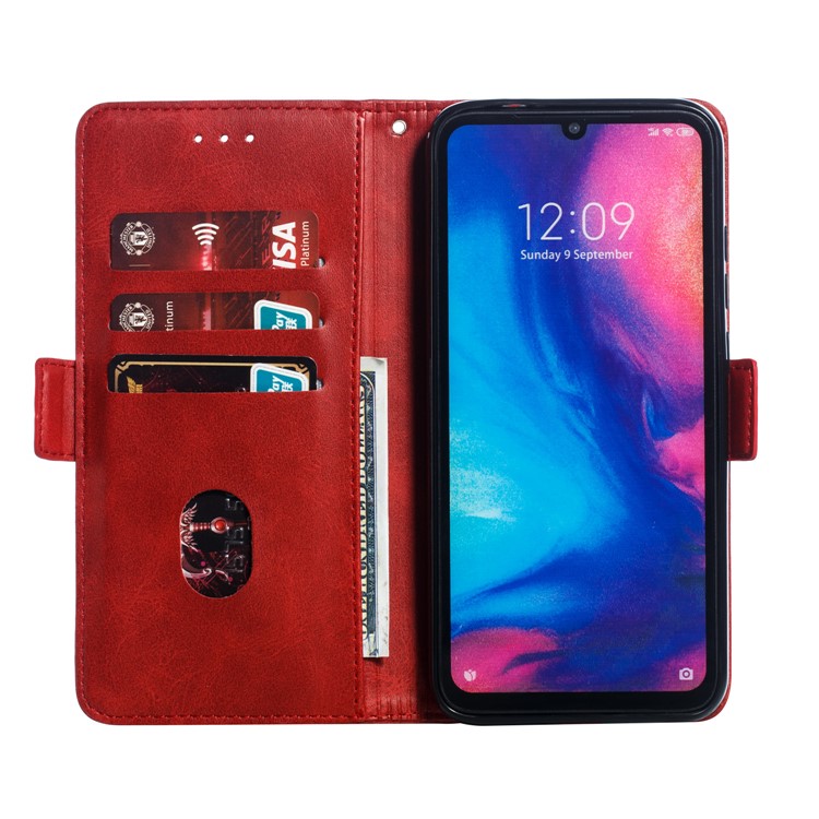 Leather Wallet Stand Case for Xiaomi Redmi Note 7 / Note 7 Pro (India) - Red-7