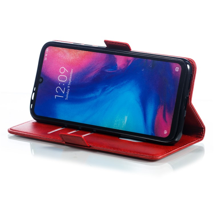 Leather Wallet Stand Case for Xiaomi Redmi Note 7 / Note 7 Pro (India) - Red-9