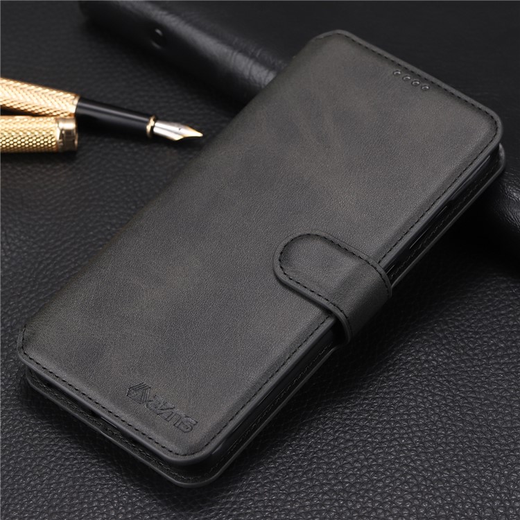 AZNS Leather Wallet Stand Phone Cover for Xiaomi Redmi 7/Redmi Y3 - Black-8