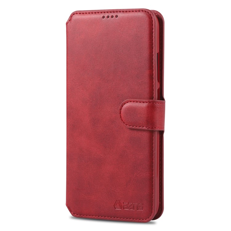 AZNS Leather Wallet Stand Phone Cover for Xiaomi Redmi 7/Redmi Y3 - Red-2