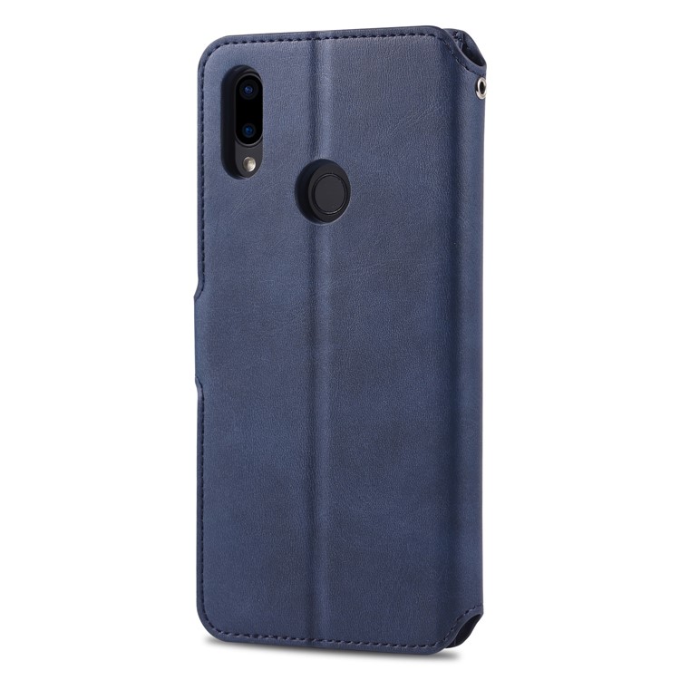AZNS Leather Wallet Stand Phone Cover for Xiaomi Redmi 7/Redmi Y3 - Blue-3