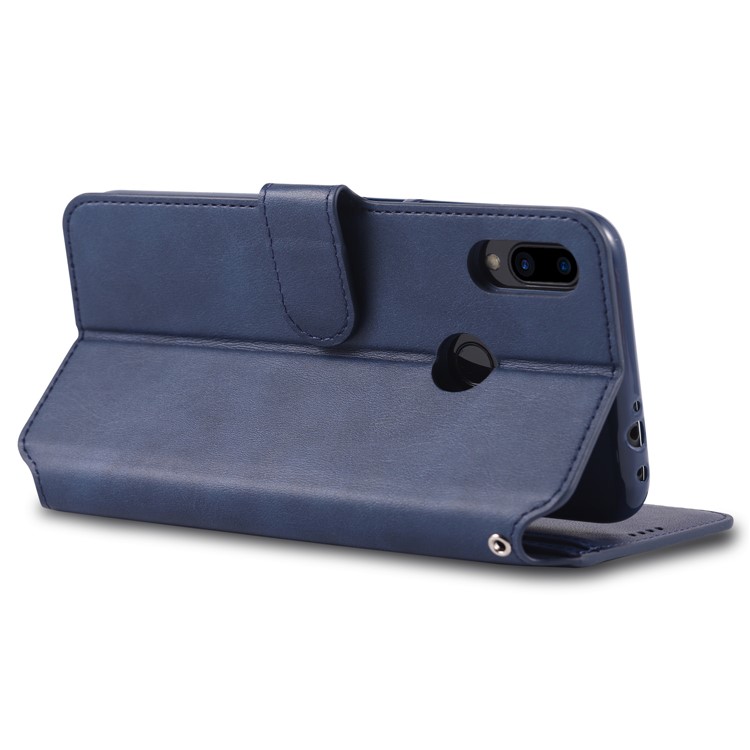 AZNS Leather Wallet Stand Phone Cover for Xiaomi Redmi 7/Redmi Y3 - Blue-5