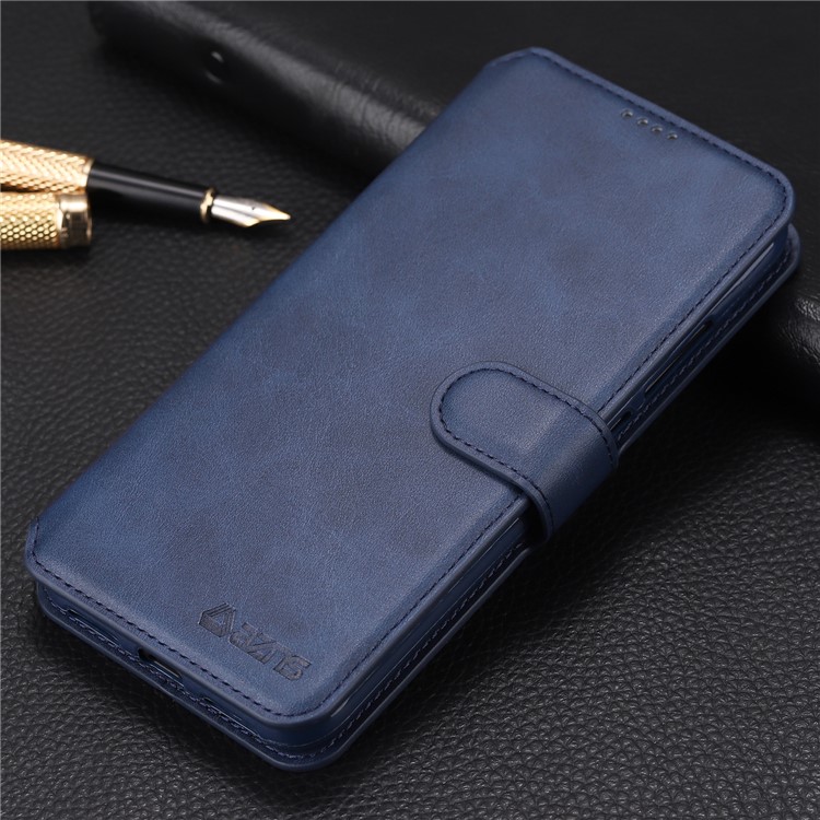 AZNS Leather Wallet Stand Phone Cover for Xiaomi Redmi 7/Redmi Y3 - Blue-8