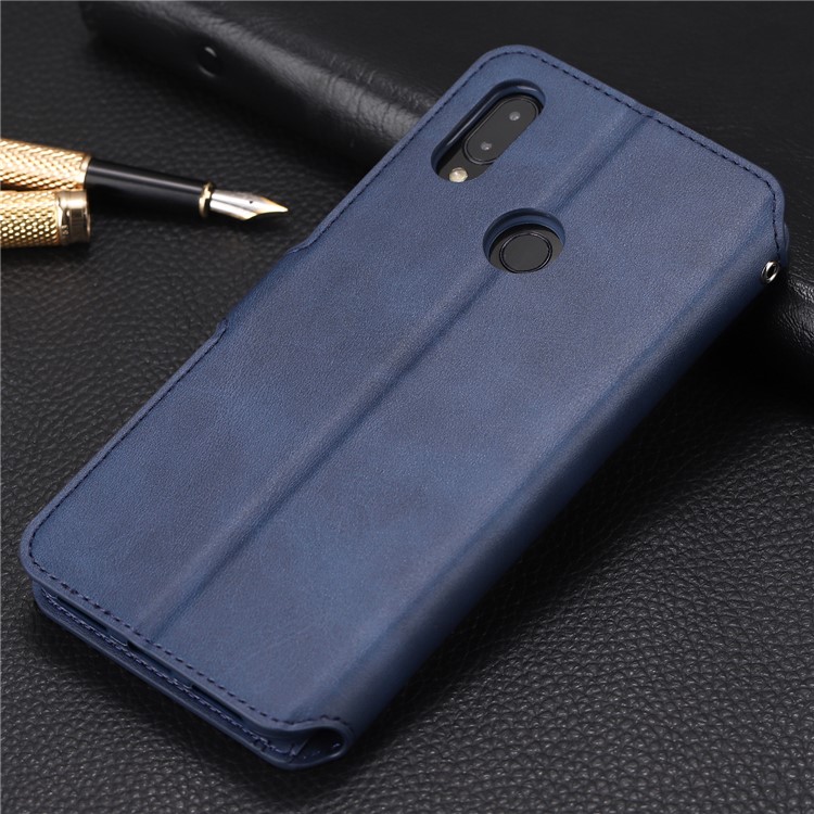 AZNS Leather Wallet Stand Phone Cover for Xiaomi Redmi 7/Redmi Y3 - Blue-9