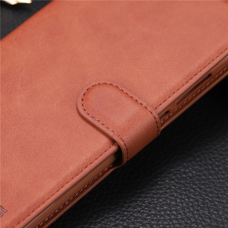 AZNS Leather Wallet Stand Phone Cover for Xiaomi Redmi 7/Redmi Y3 - Brown-10