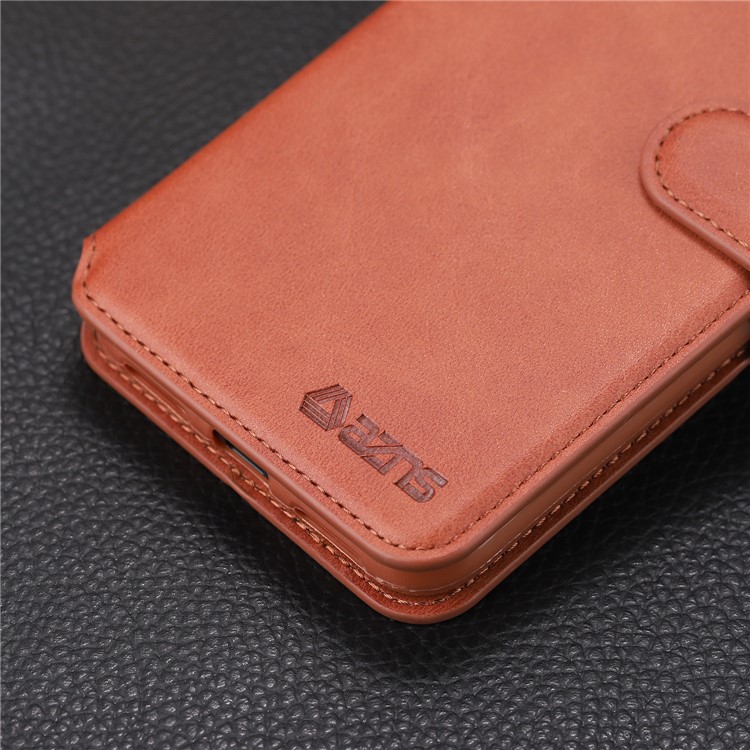 AZNS Leather Wallet Stand Phone Cover for Xiaomi Redmi 7/Redmi Y3 - Brown-11