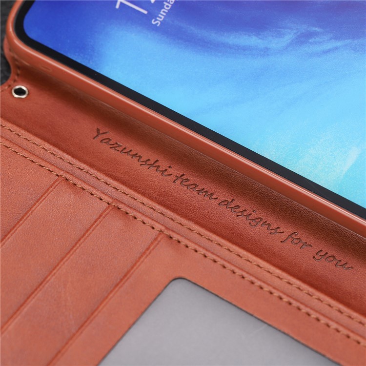 AZNS Leather Wallet Stand Phone Cover for Xiaomi Redmi 7/Redmi Y3 - Brown-16