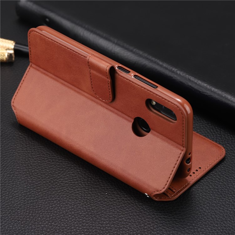 AZNS Leather Wallet Stand Phone Cover for Xiaomi Redmi 7/Redmi Y3 - Brown-17