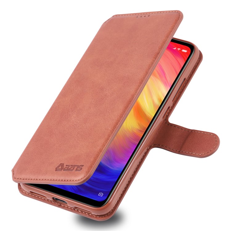 AZNS Leather Wallet Stand Phone Cover for Xiaomi Redmi 7/Redmi Y3 - Brown-7