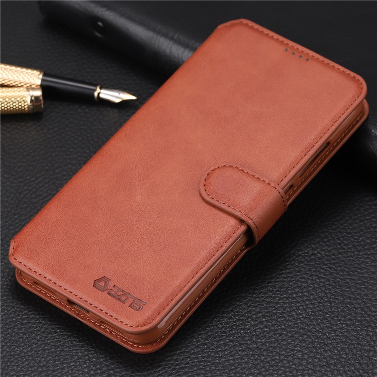 AZNS Leather Wallet Stand Phone Cover for Xiaomi Redmi 7/Redmi Y3 - Brown-8