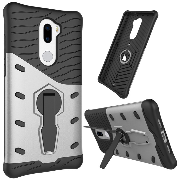 Armor PC + TPU Hybrid Case with Kickstand for Xiaomi Mi 5s Plus - Silver-1