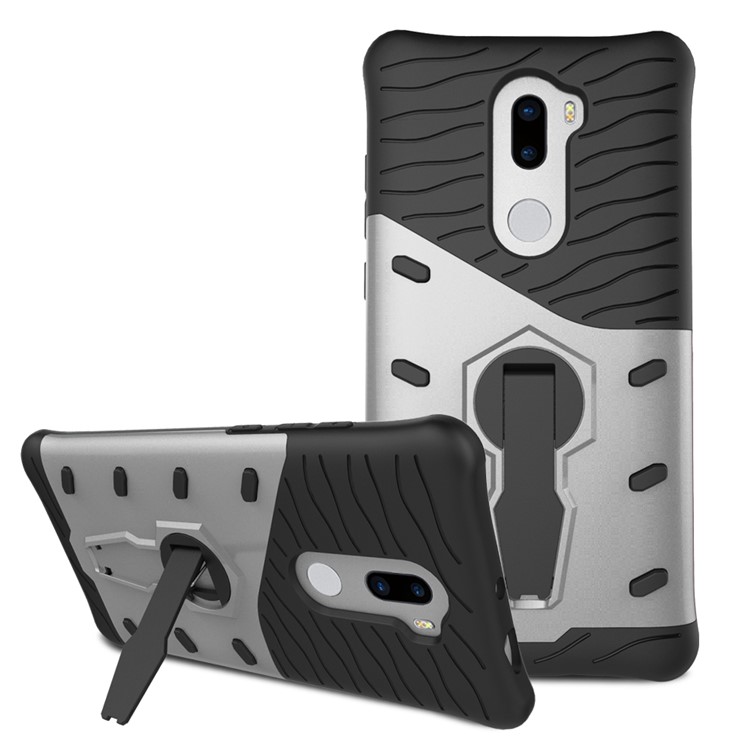 Armor PC + TPU Hybrid Case with Kickstand for Xiaomi Mi 5s Plus - Silver-2