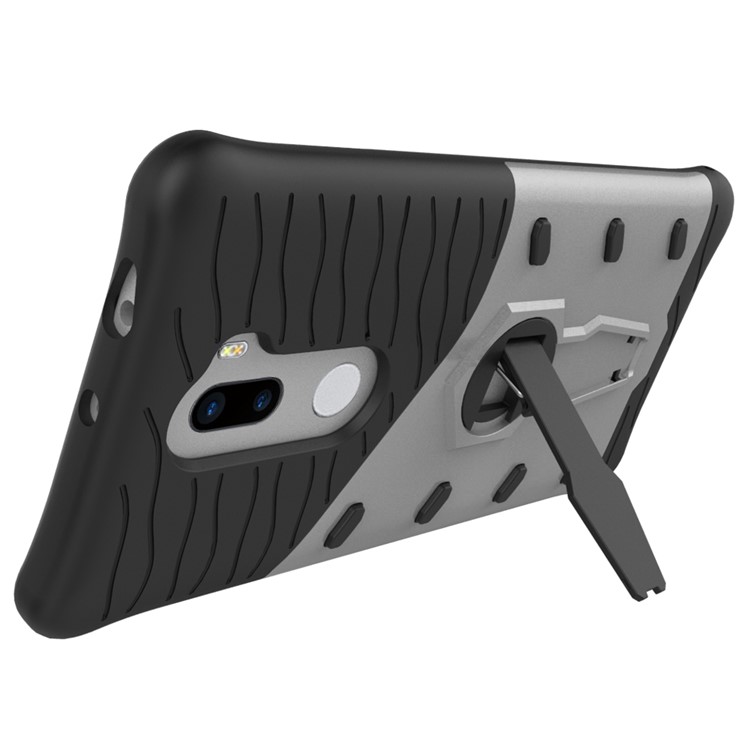 Armor PC + TPU Hybrid Case with Kickstand for Xiaomi Mi 5s Plus - Silver-7