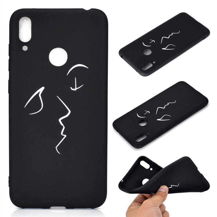 Pattern Printing Matte TPU Case for Xiaomi Redmi Note 7S / Note 7 / Note 7 Pro (India) - Abstract Face-1
