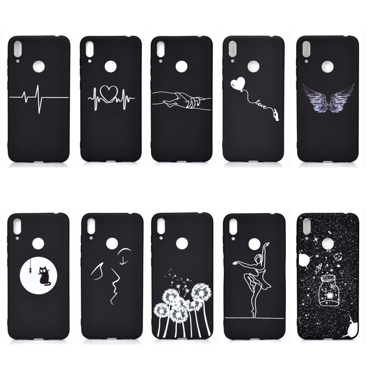 Pattern Printing Matte TPU Case for Xiaomi Redmi Note 7S / Note 7 / Note 7 Pro (India) - Abstract Face-9