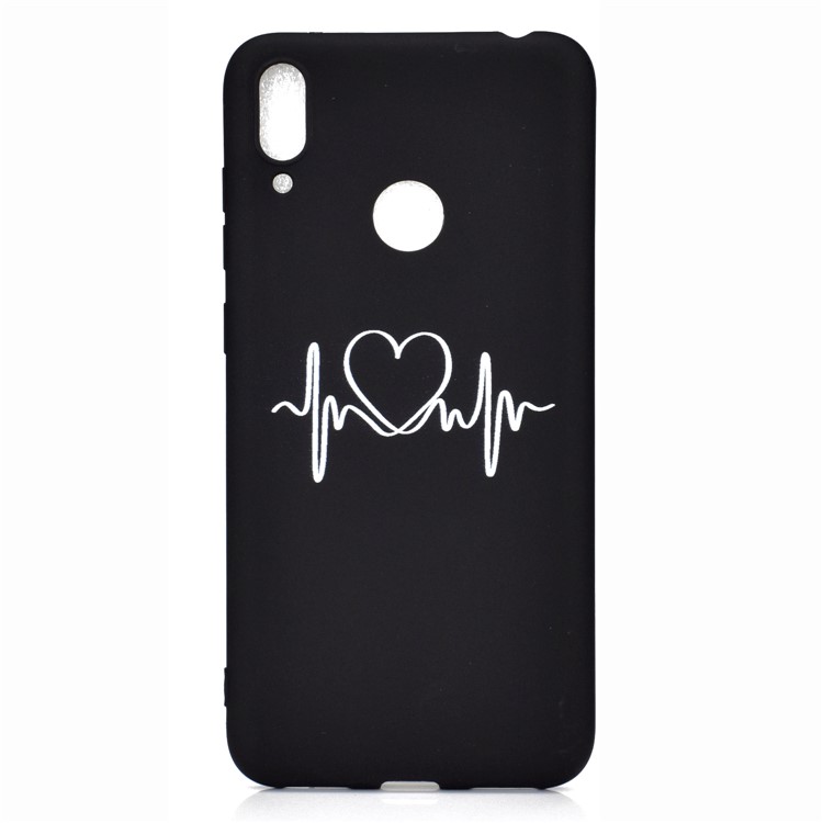 Pattern Printing Matte TPU Case for Xiaomi Redmi Note 7S / Note 7 / Note 7 Pro (India) - Heart-2