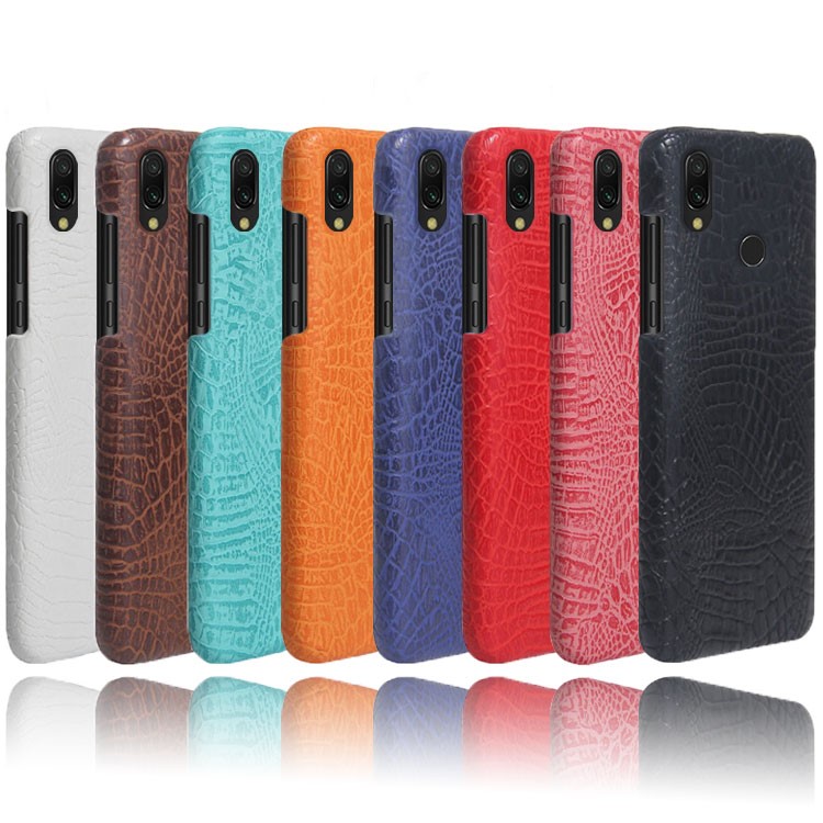 Crocodile Texture PU Leather Coated PC Phone Case for Xiaomi Redmi 7 - Black-5