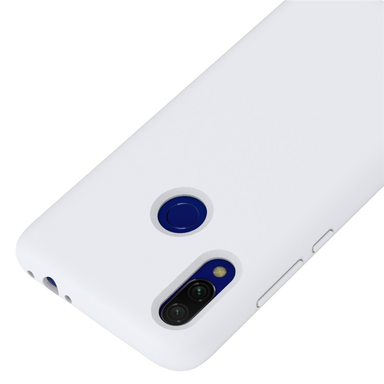 Rubberized Silky Silicone Case for Xiaomi Redmi 7 - White-2