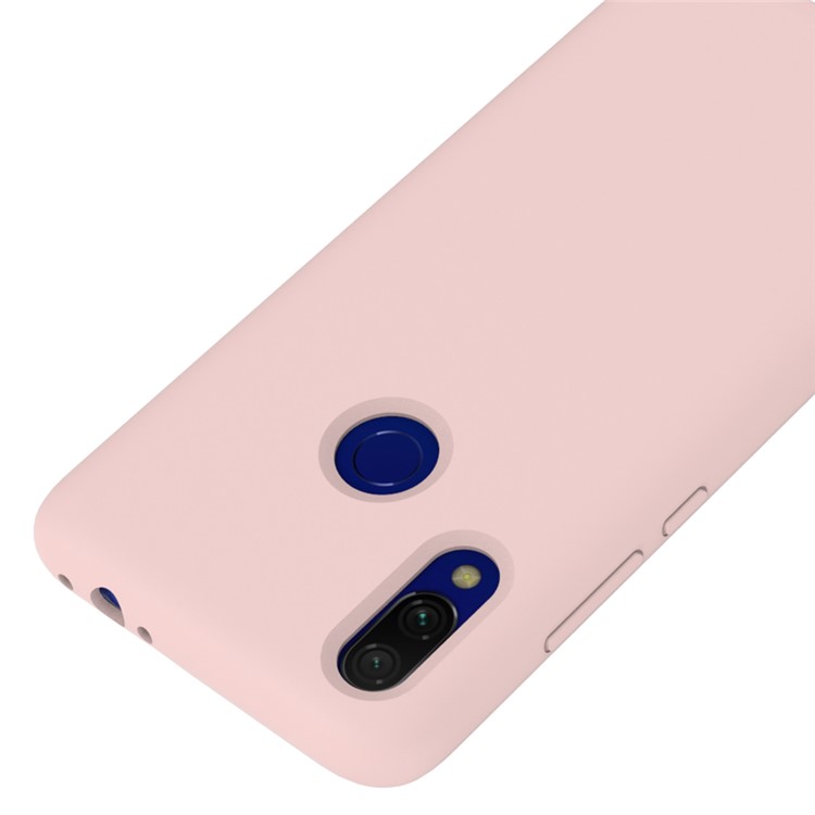 Rubberized Silky Silicone Case for Xiaomi Redmi 7 - Pink-2