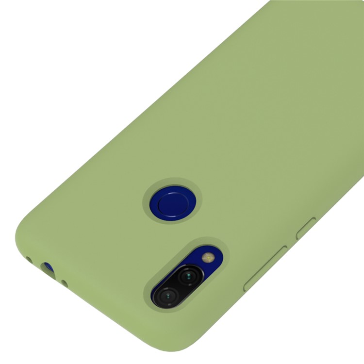 Rubberized Silky Silicone Case for Xiaomi Redmi 7 - Green-2