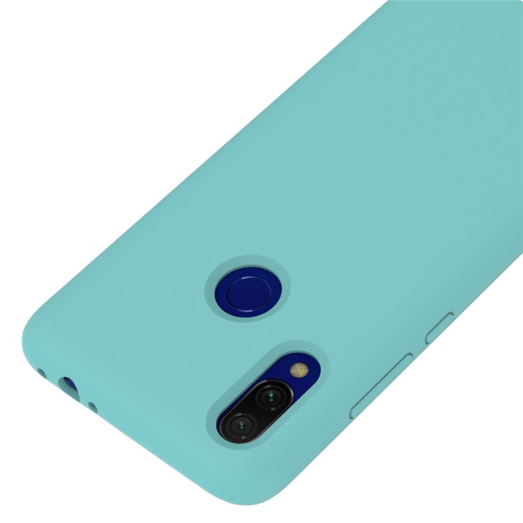 Rubberized Silky Silicone Case for Xiaomi Redmi 7 - Blue-2