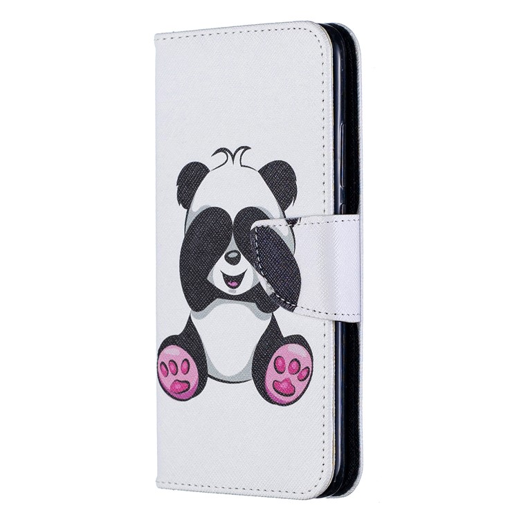 For Xiaomi Redmi 7 Pattern Printing Leather Stand Wallet Case - Cute Panda-2